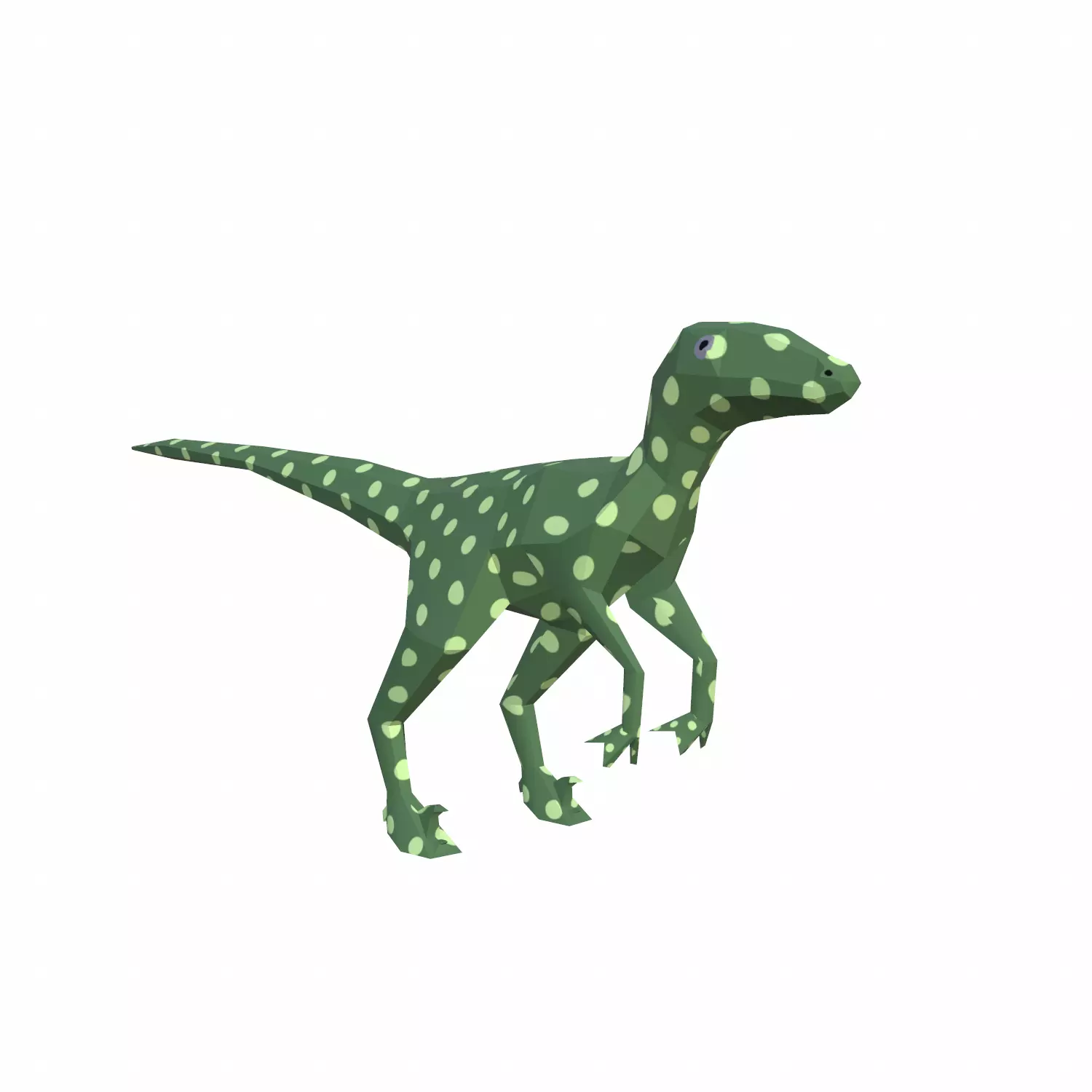 Dinosaur Cartoon Low-poly 3D model_0