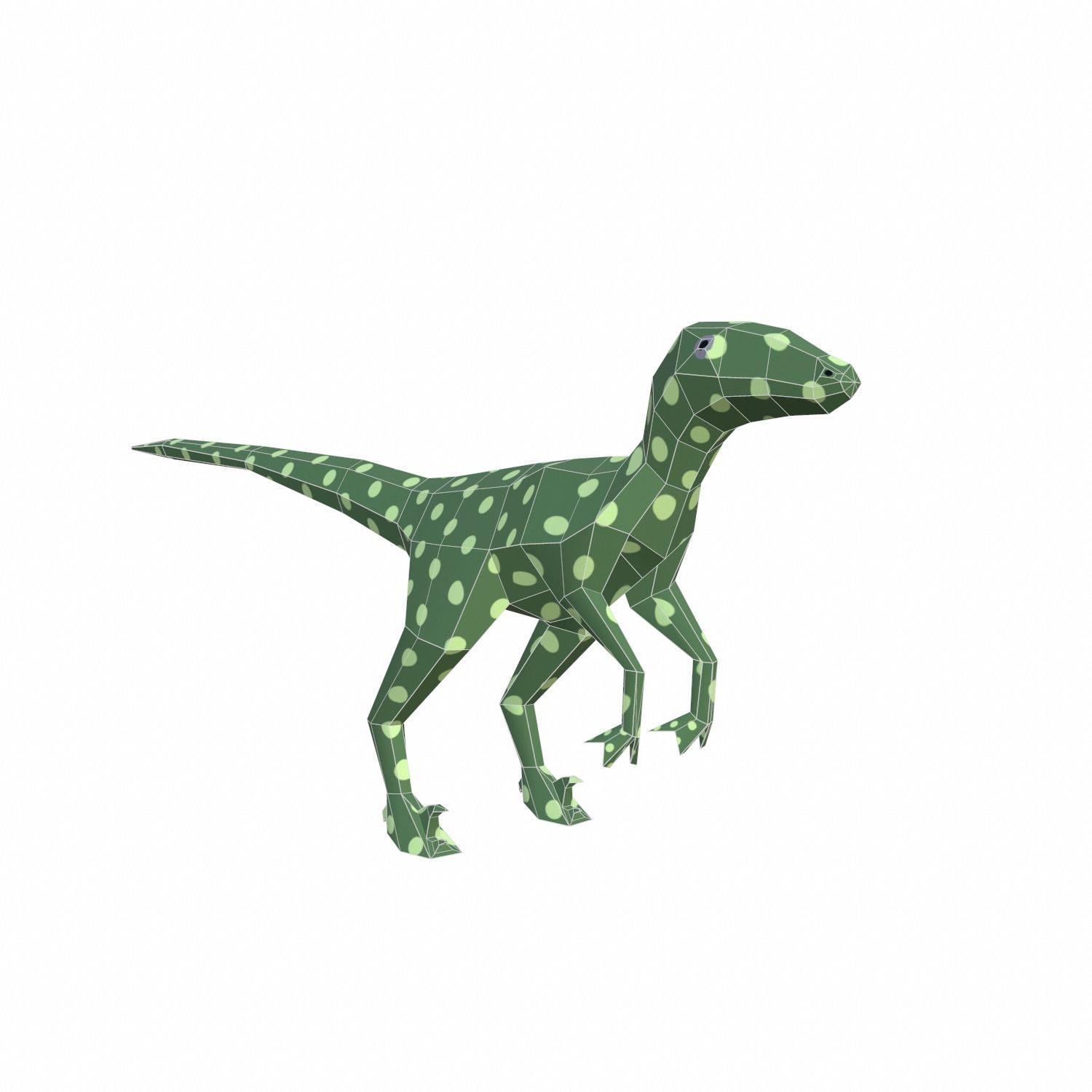 Dinosaur Cartoon Low-poly 3D model_1
