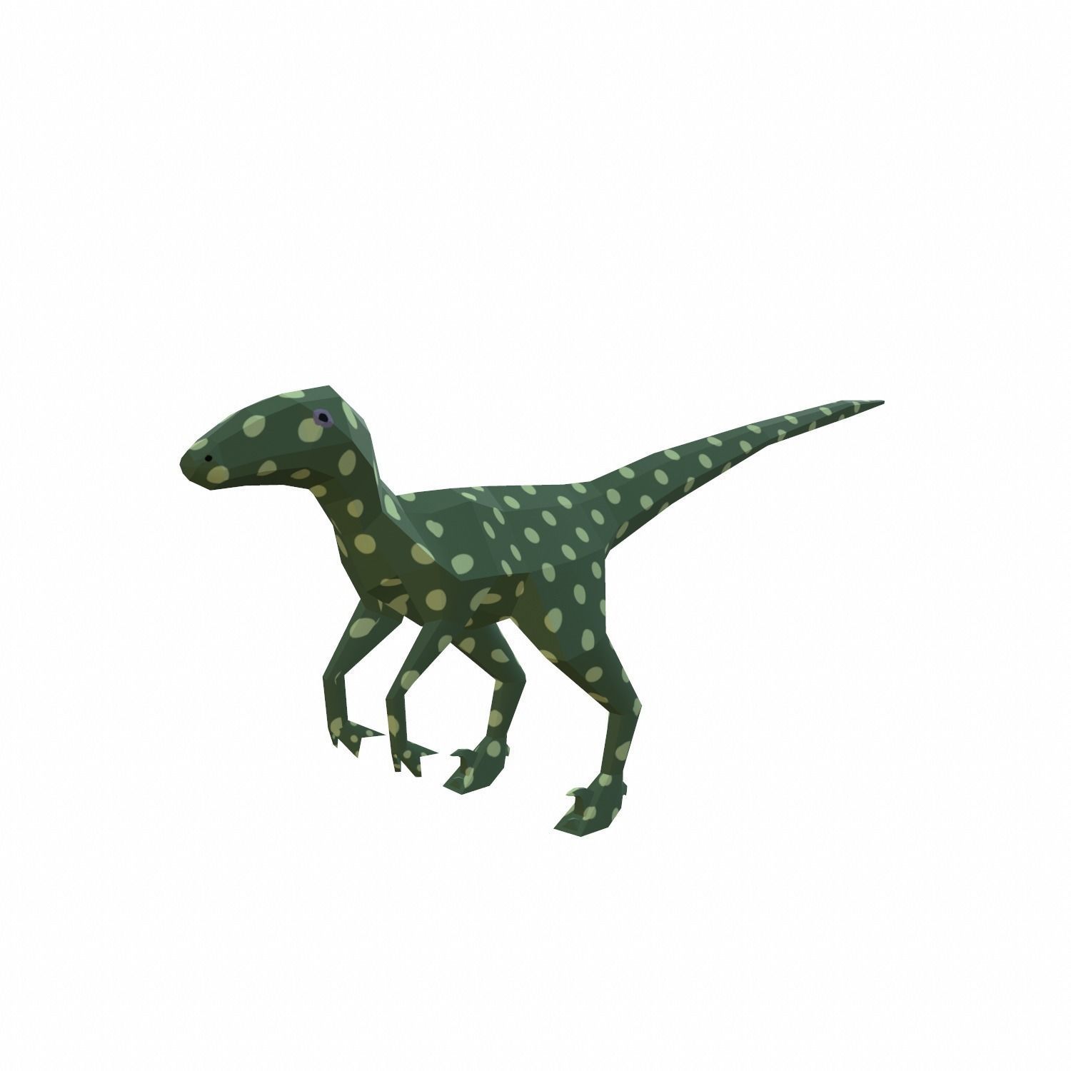 Dinosaur Cartoon Low-poly 3D model_3