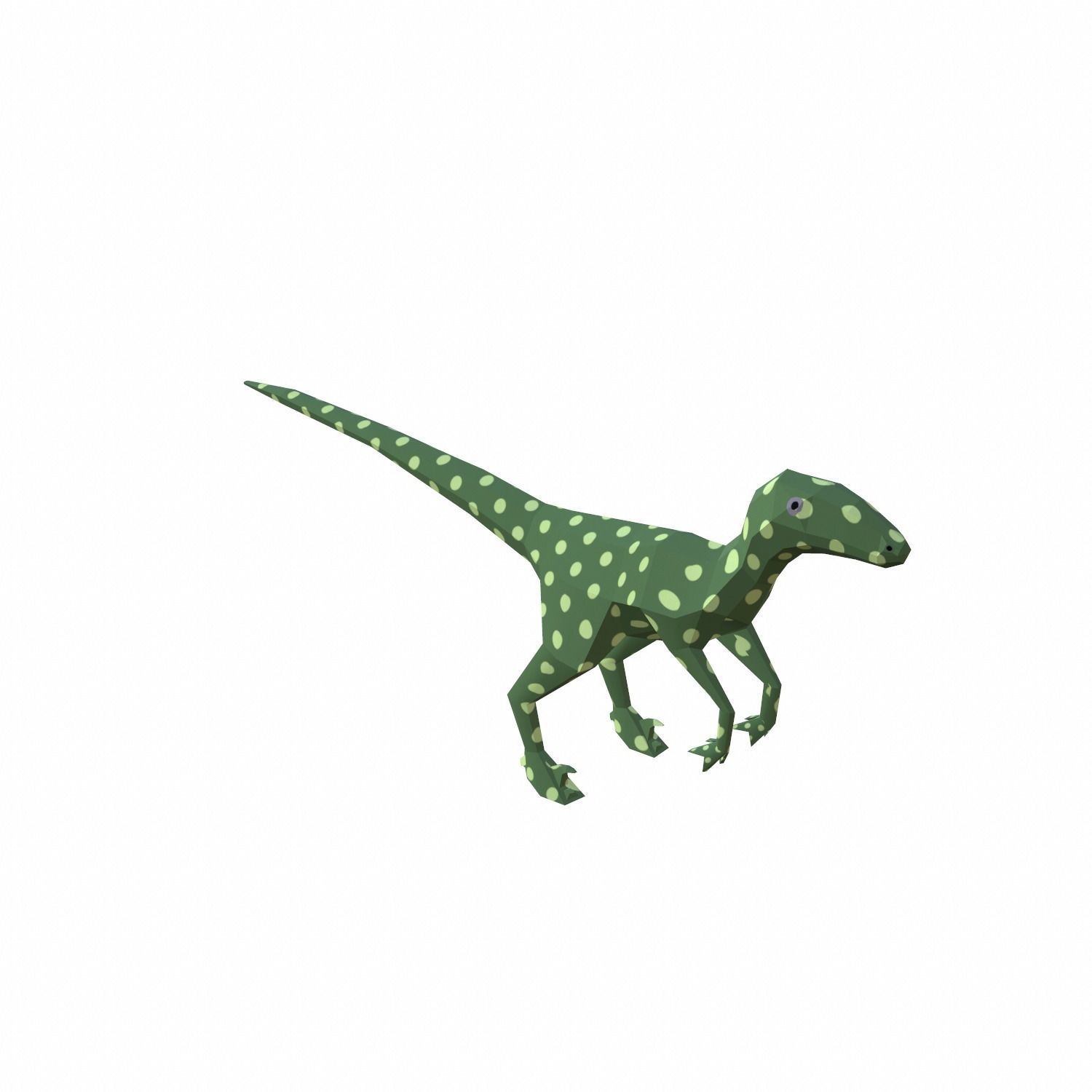 Dinosaur Cartoon Low-poly 3D model_7
