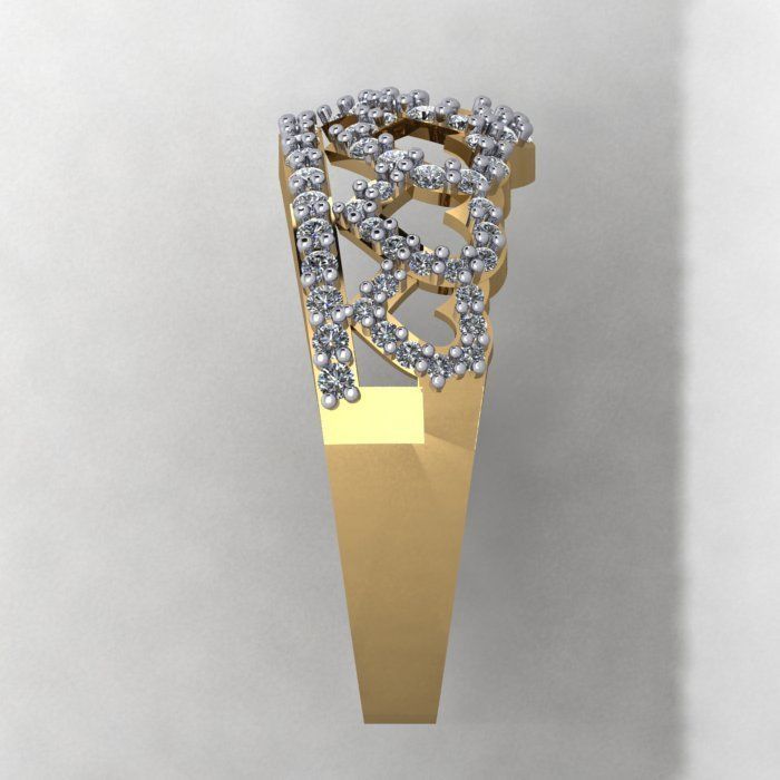 a Profishnal and Modern heart Ring 3D print model_2