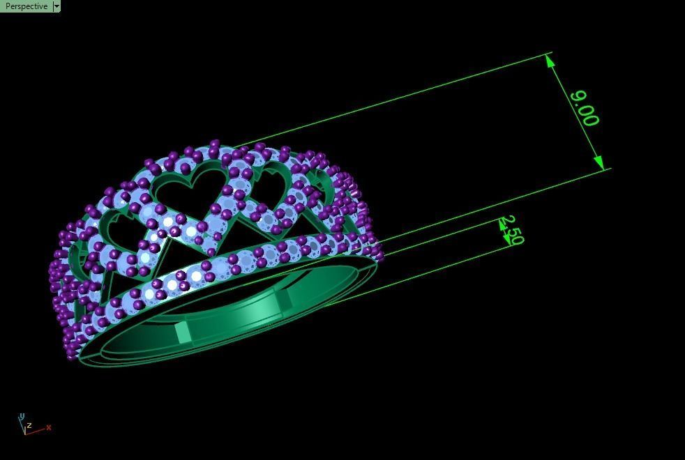 a Profishnal and Modern heart Ring 3D print model_4