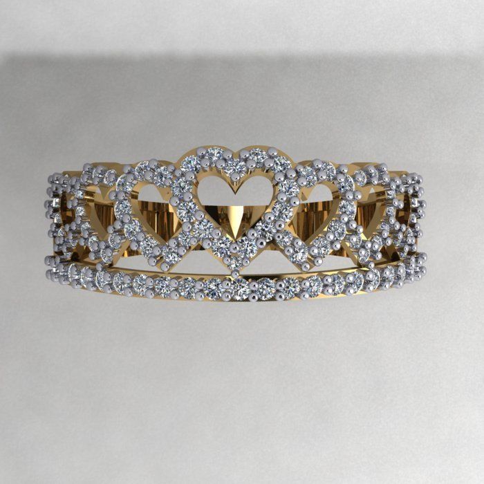 a Profishnal and Modern heart Ring 3D print model_1