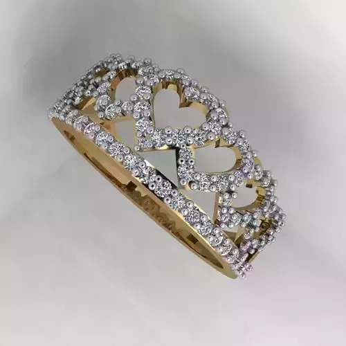 a Profishnal and Modern heart Ring