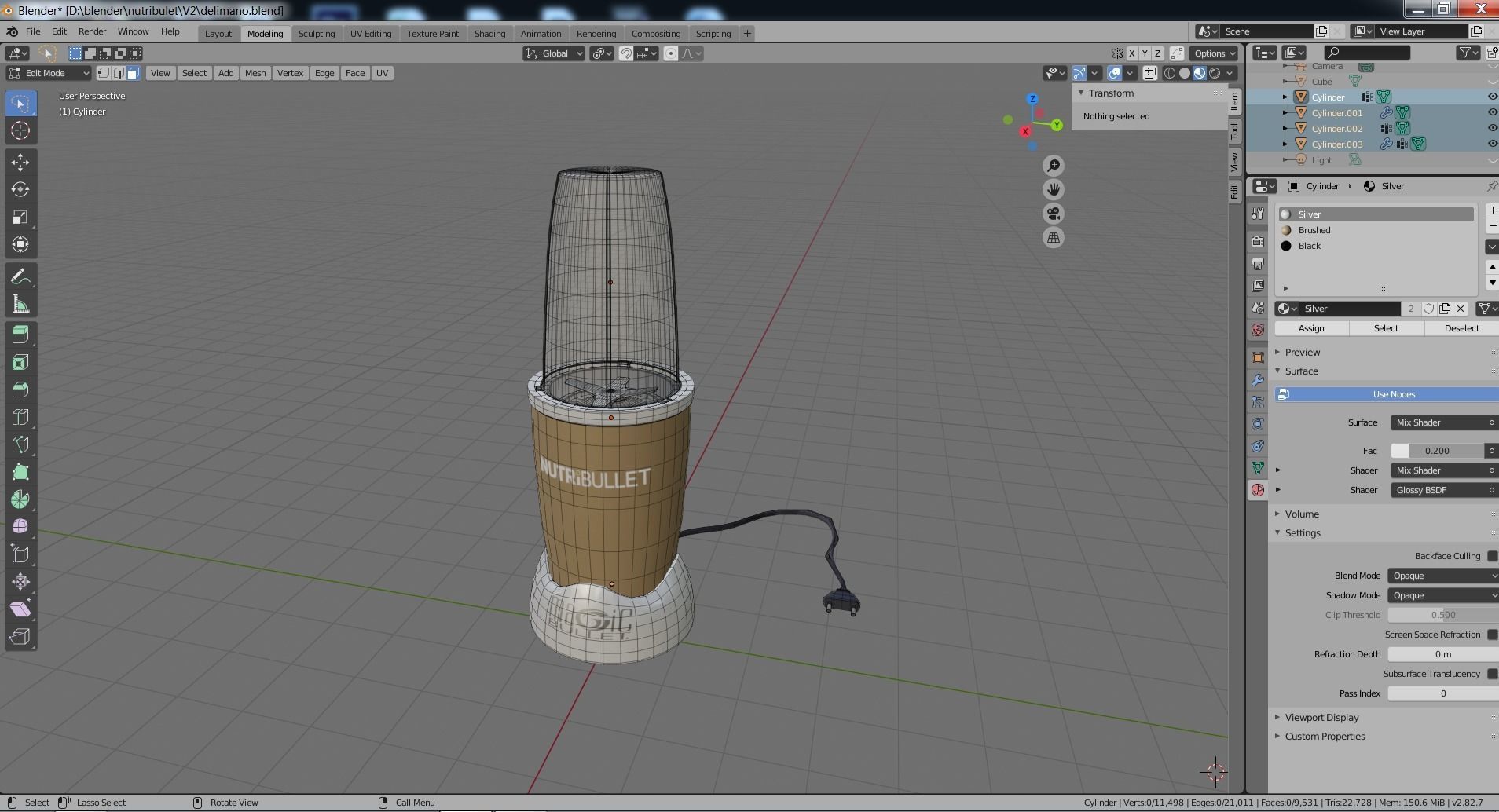 Nutribullet Smoothie mixer by Delimano 3D model_4