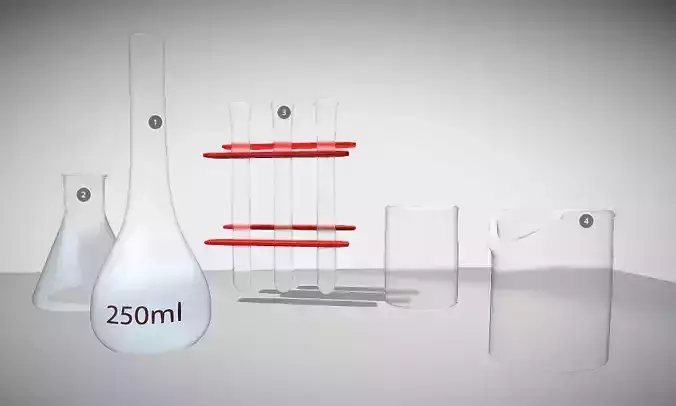 Chemistry Lab Low-poly 3D model