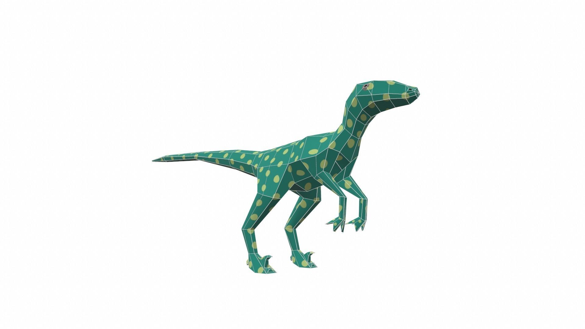 Dinosaur Cartoon - 03 Low-poly 3D model_12