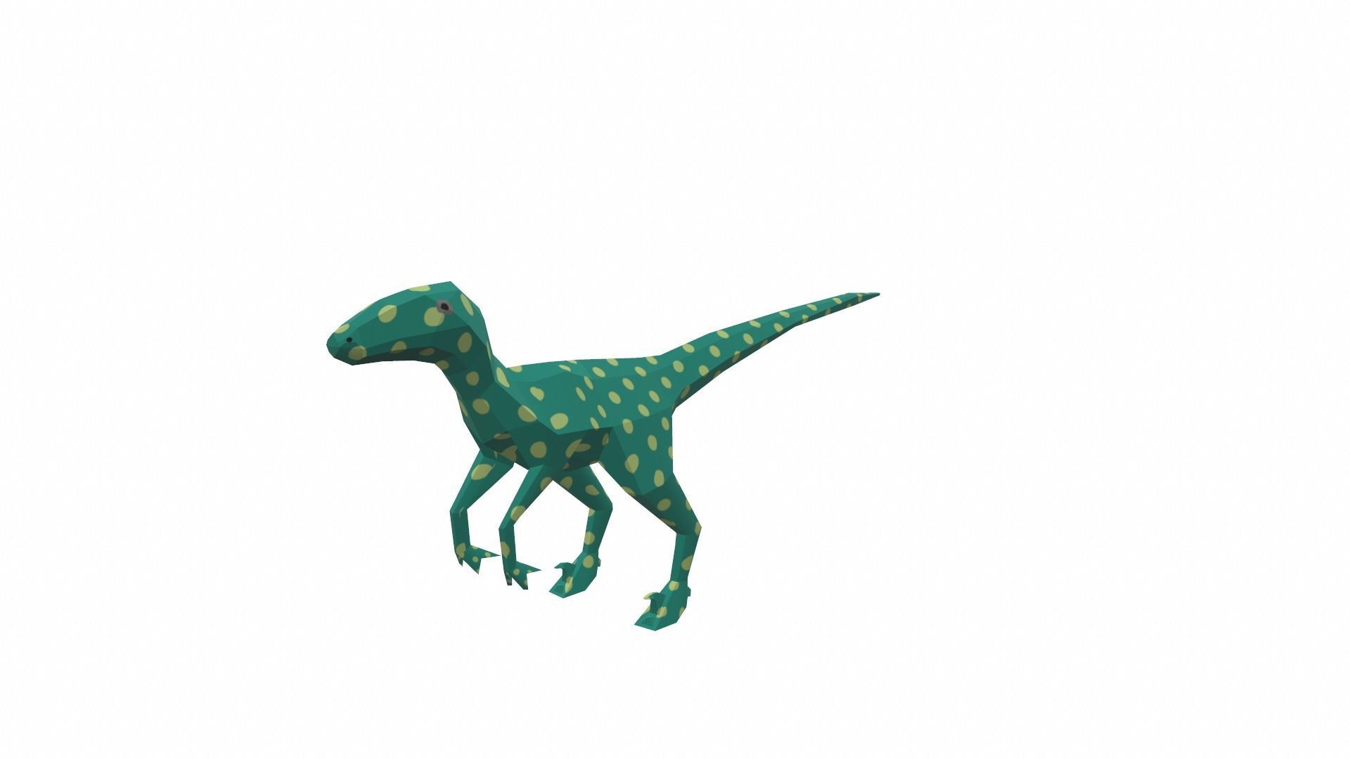 Dinosaur Cartoon - 03 Low-poly 3D model_4