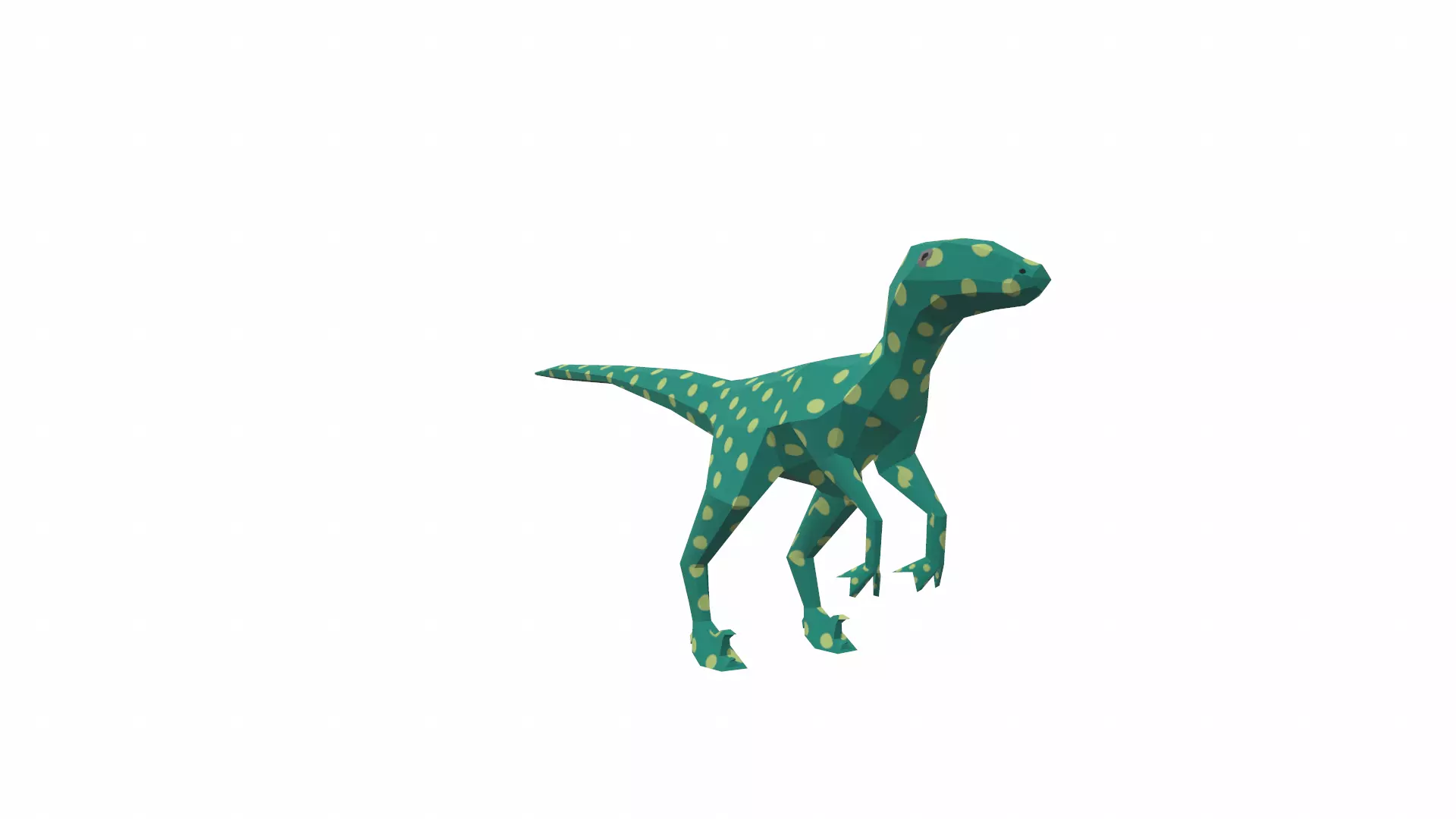 Dinosaur Cartoon - 03 Low-poly 3D model_0