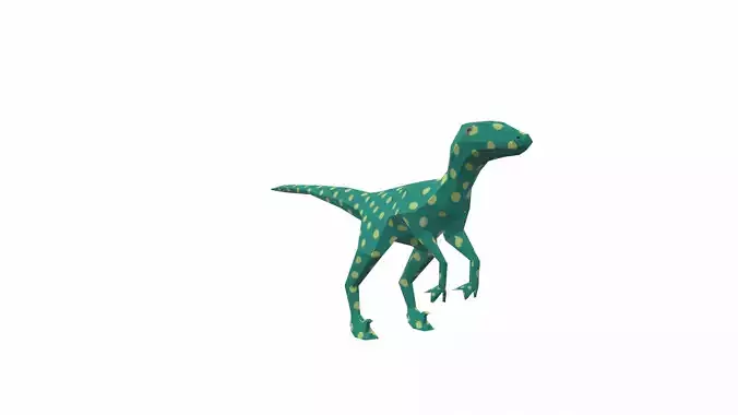 Dinosaur Cartoon - 03 Low-poly 3D model