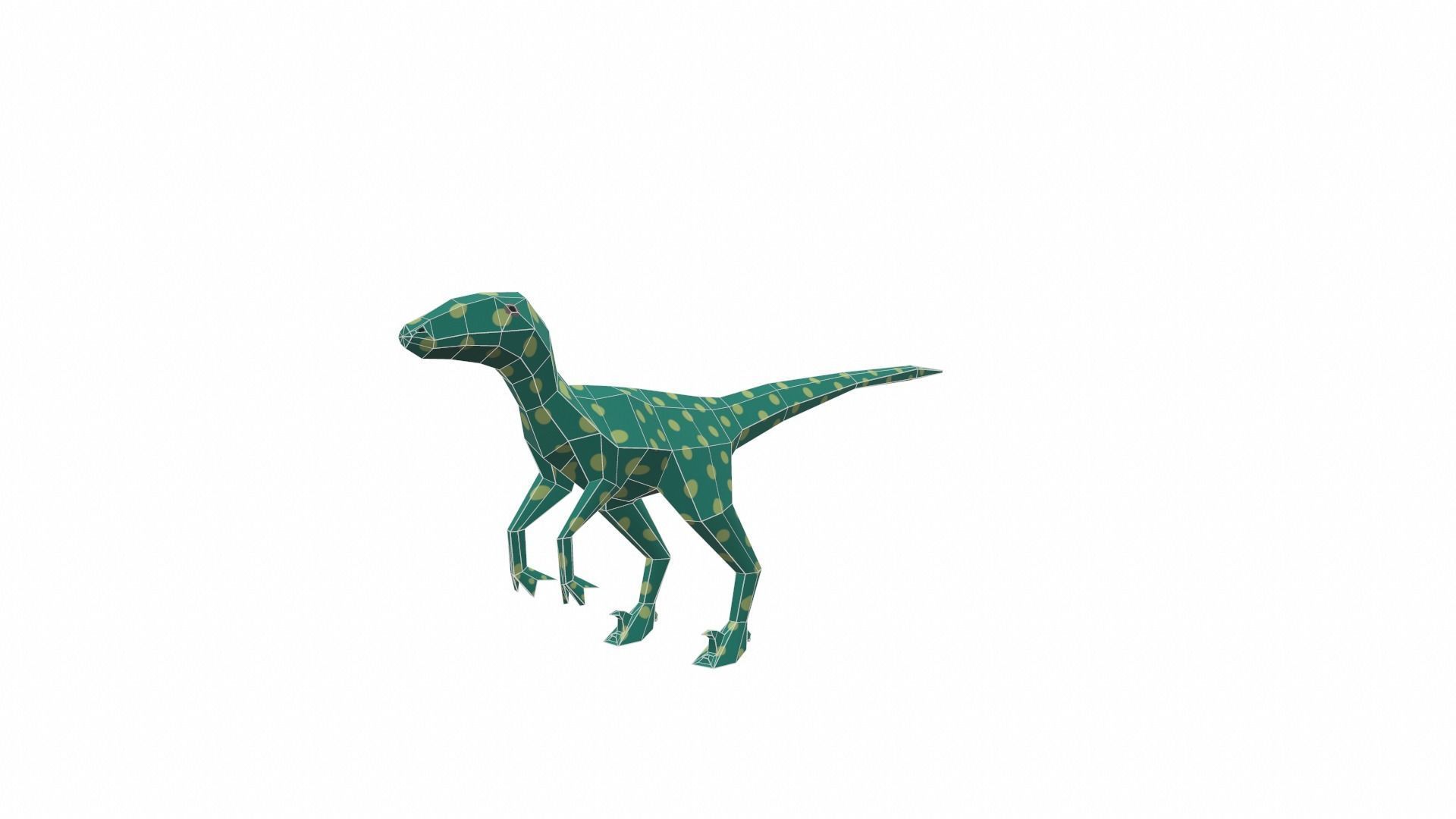 Dinosaur Cartoon - 03 Low-poly 3D model_13