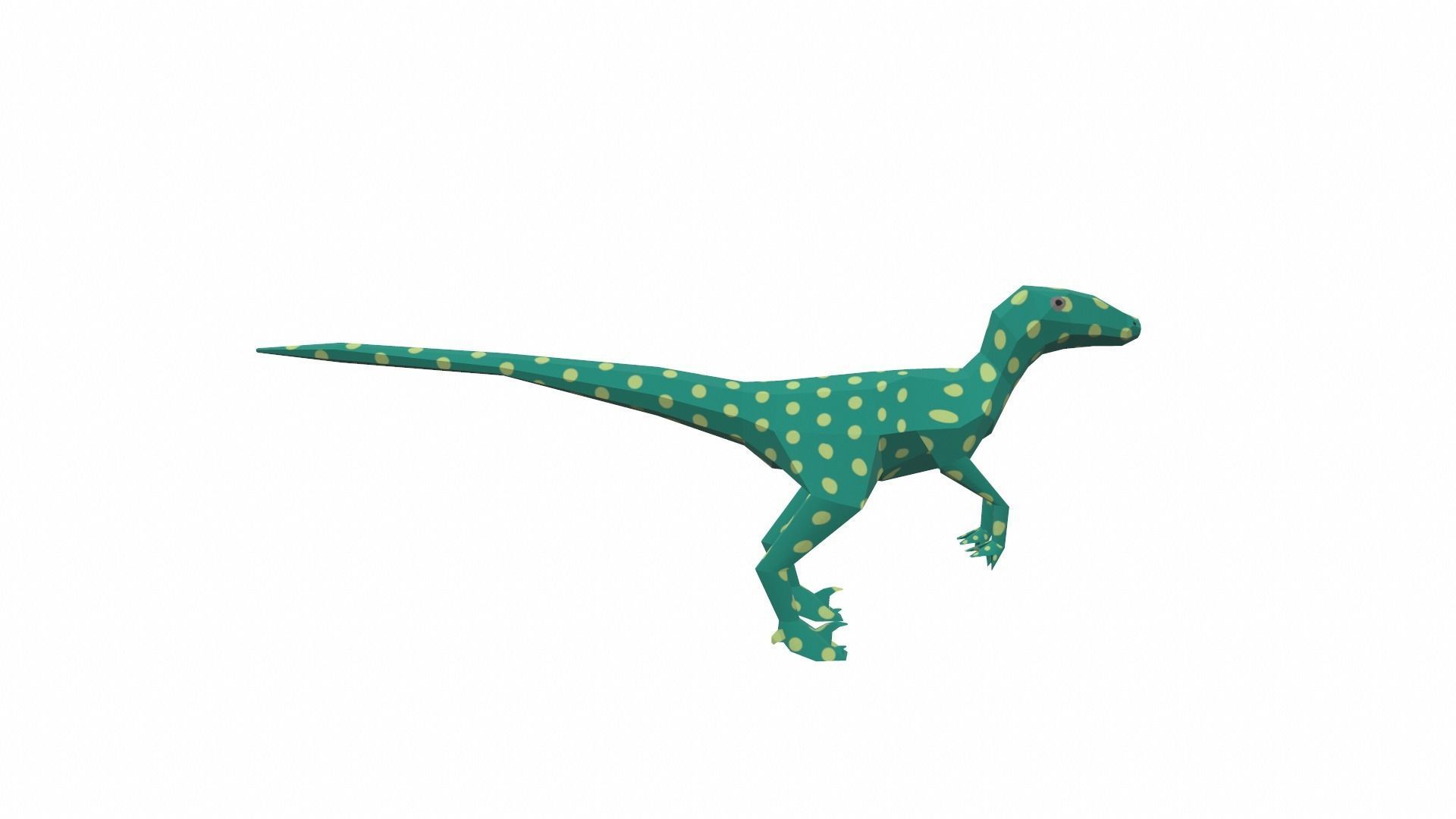 Dinosaur Cartoon - 03 Low-poly 3D model_2