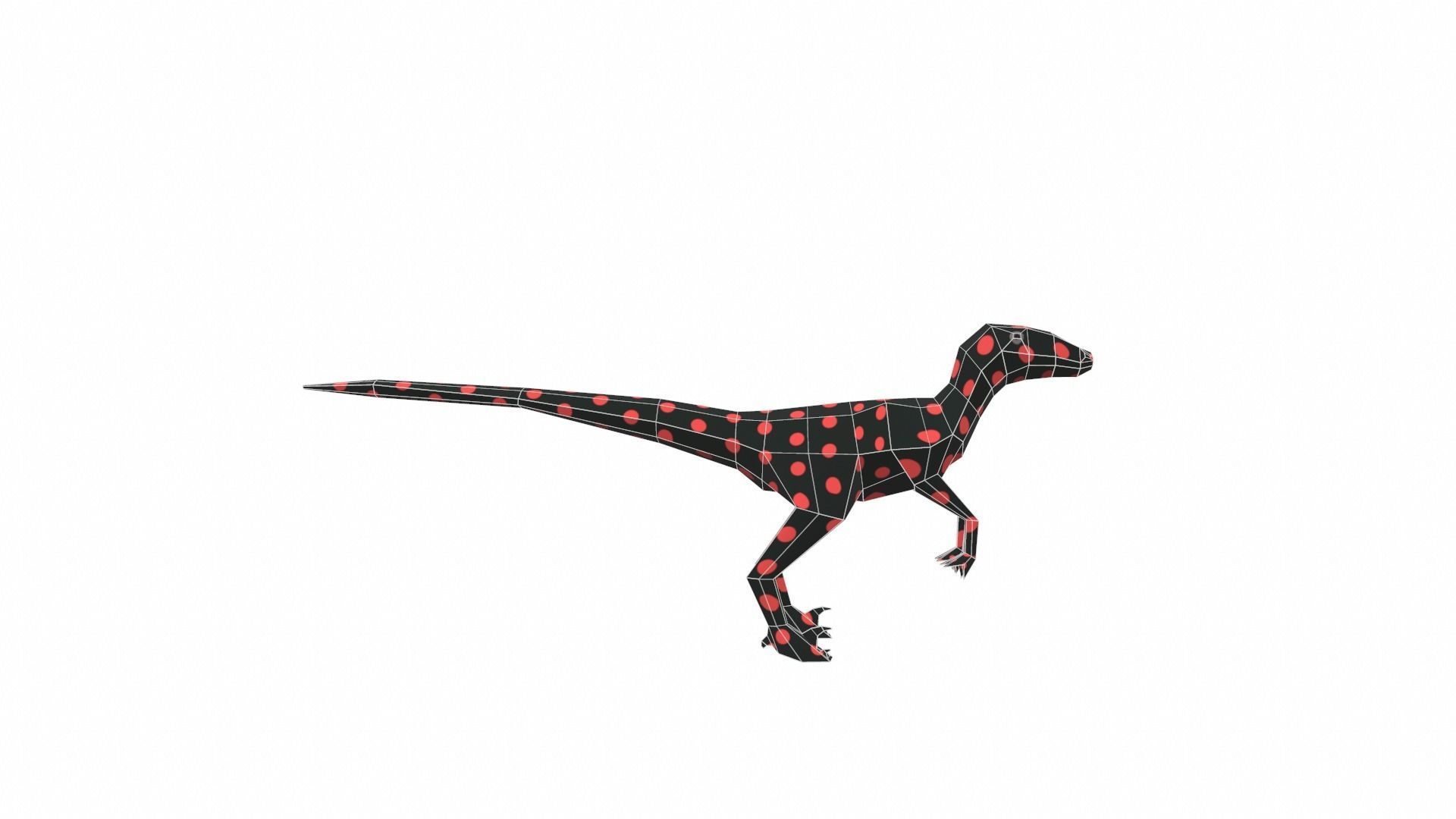 Dinosaur Cartoon - 02 Low-poly 3D model_7