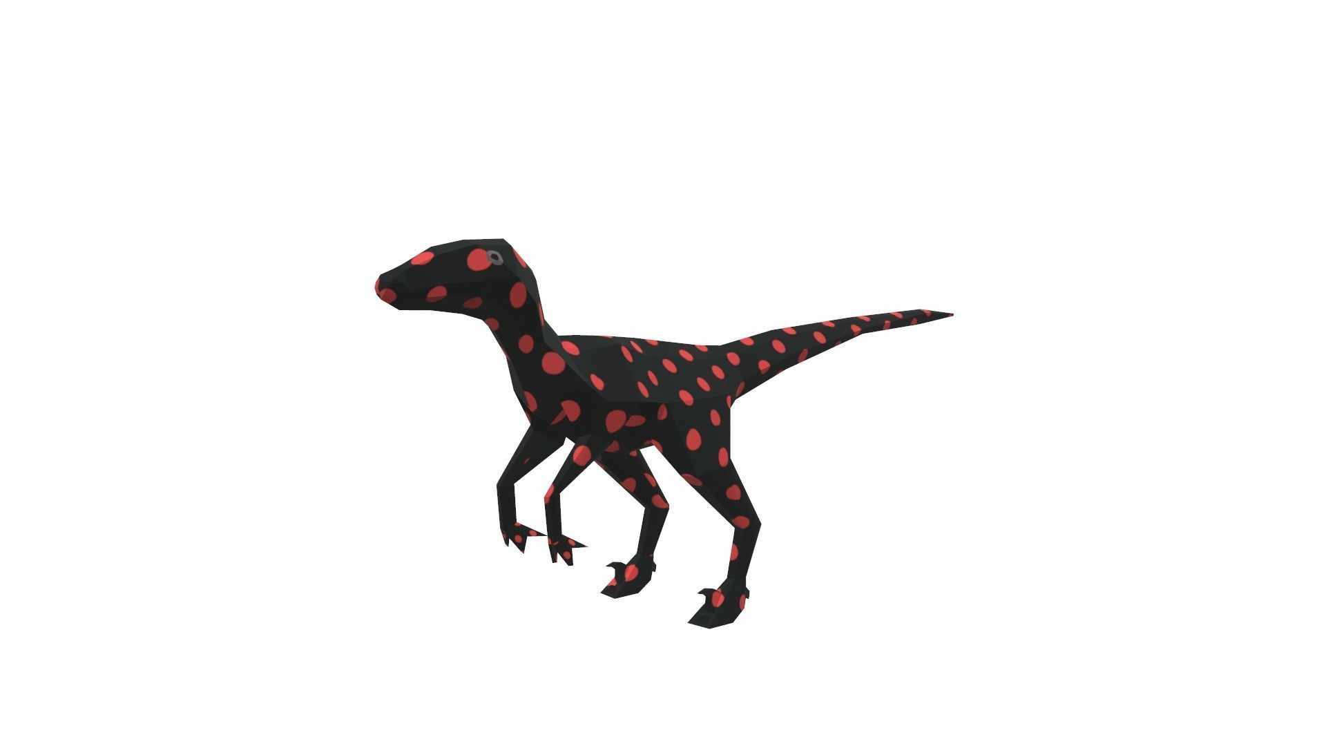 Dinosaur Cartoon - 02 Low-poly 3D model_3