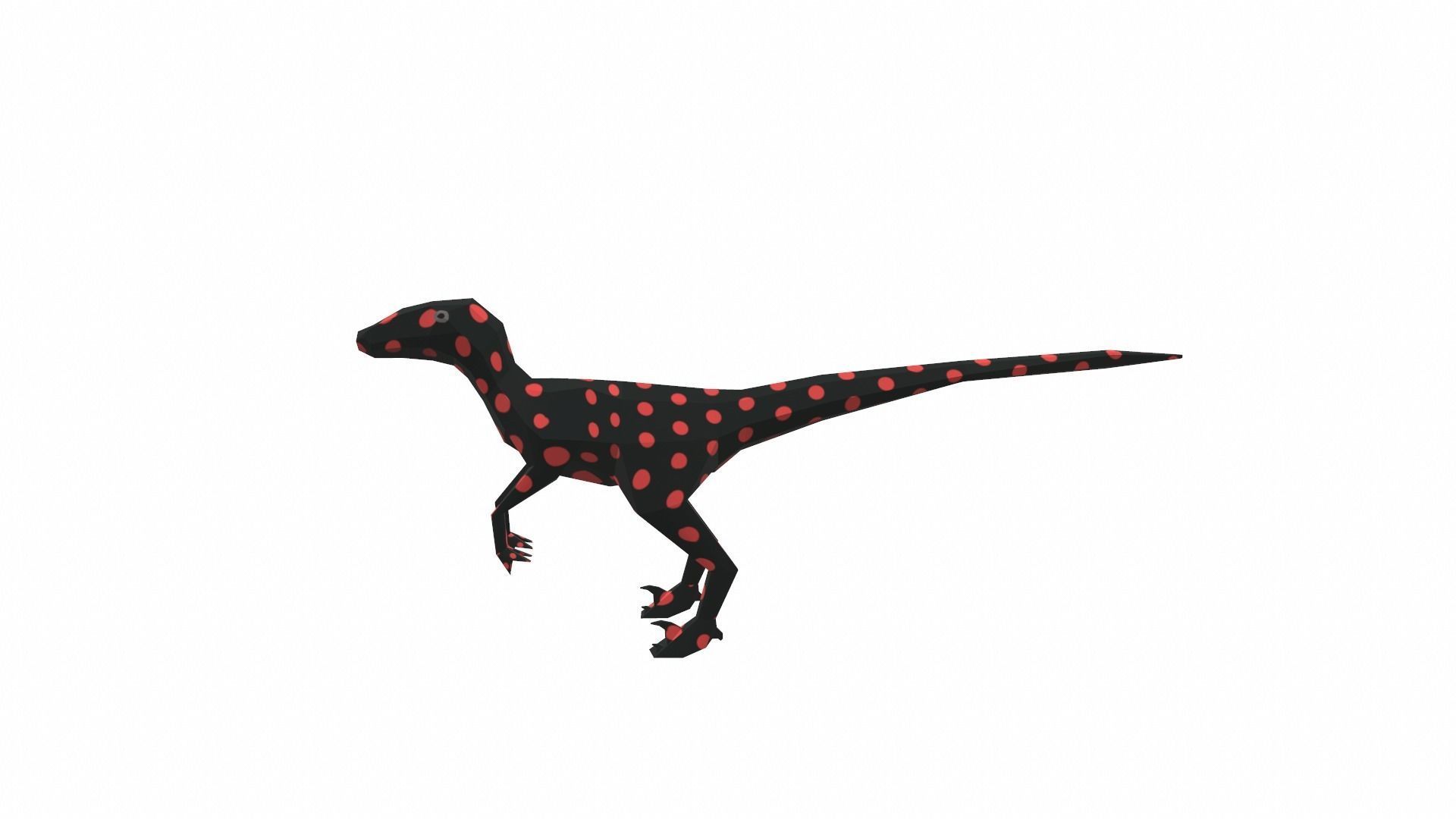 Dinosaur Cartoon - 02 Low-poly 3D model_4