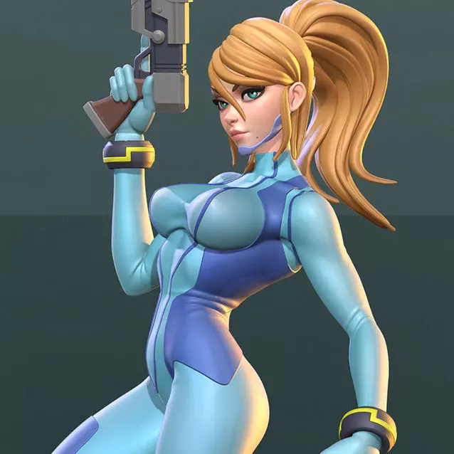 Samus Aran Zero Suit SFW and NSFW Figurine 3D Print Model STL 3D print model_0