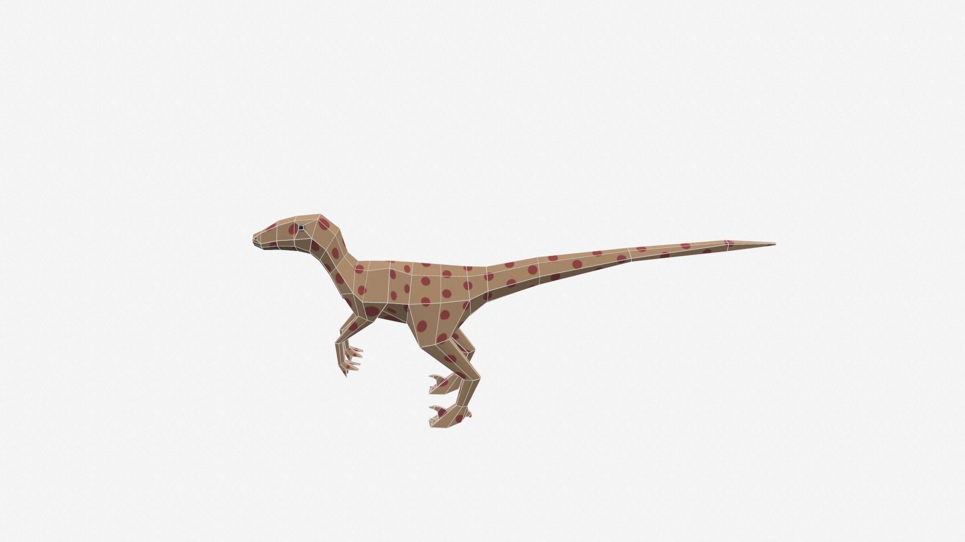 Dinosaur Cartoon - 04 Low-poly 3D model_10