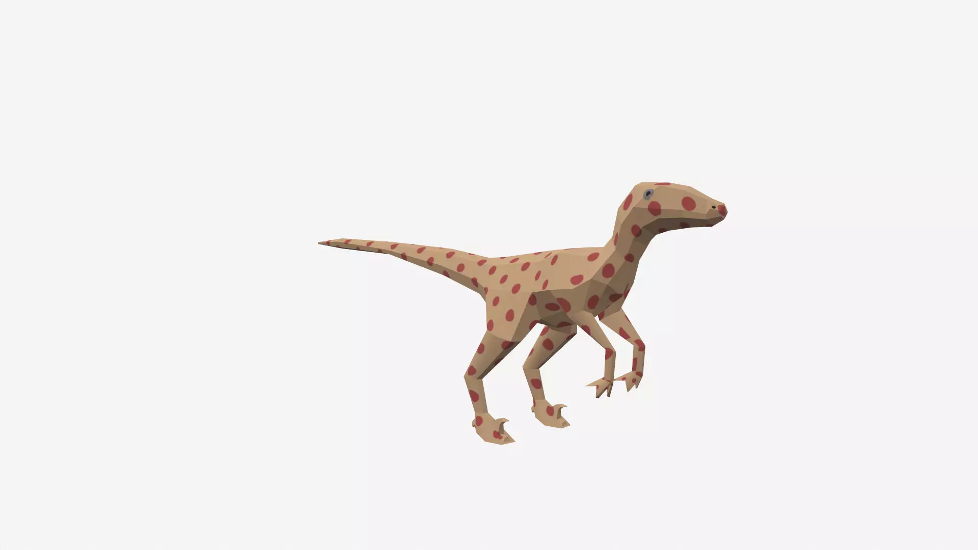 Dinosaur Cartoon - 04 Low-poly 3D model_0