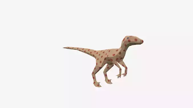 Dinosaur Cartoon - 04 Low-poly 3D model