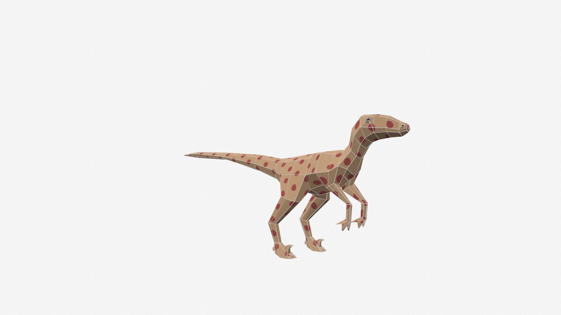 Dinosaur Cartoon - 04 Low-poly 3D model_8