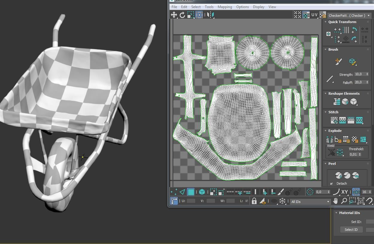 Ultra realistic Wheelbarrow Low-poly 3D model_9