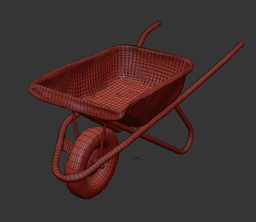 Ultra realistic Wheelbarrow Low-poly 3D model_6