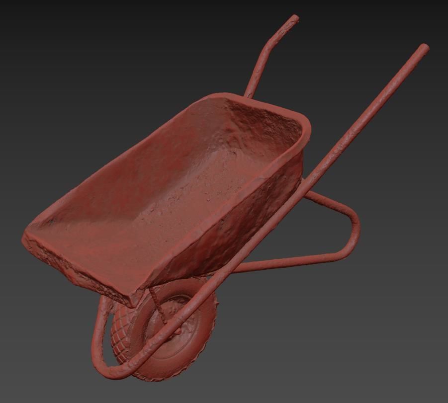 Ultra realistic Wheelbarrow Low-poly 3D model_12