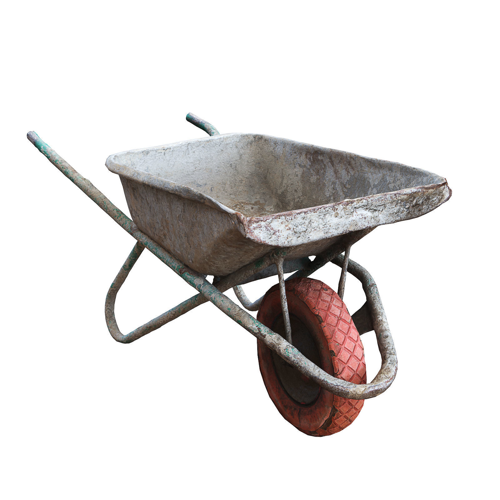 Ultra realistic Wheelbarrow Low-poly 3D model_1
