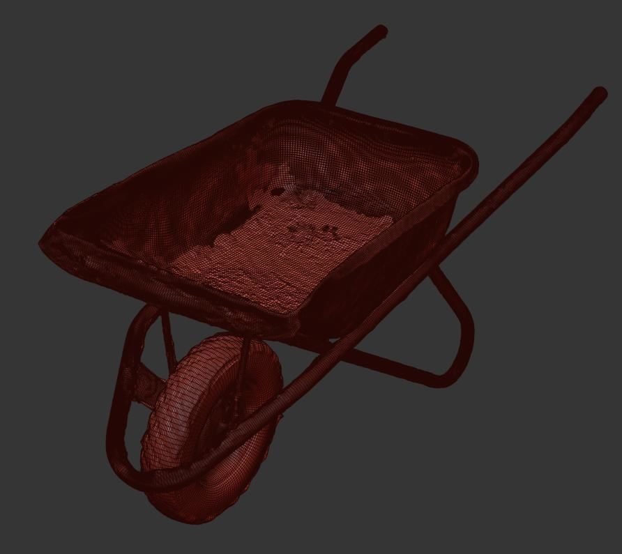 Ultra realistic Wheelbarrow Low-poly 3D model_8