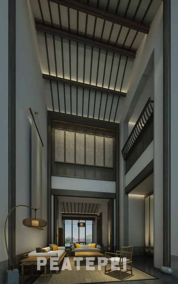 chinese hotel bedroom suite 3D model_0