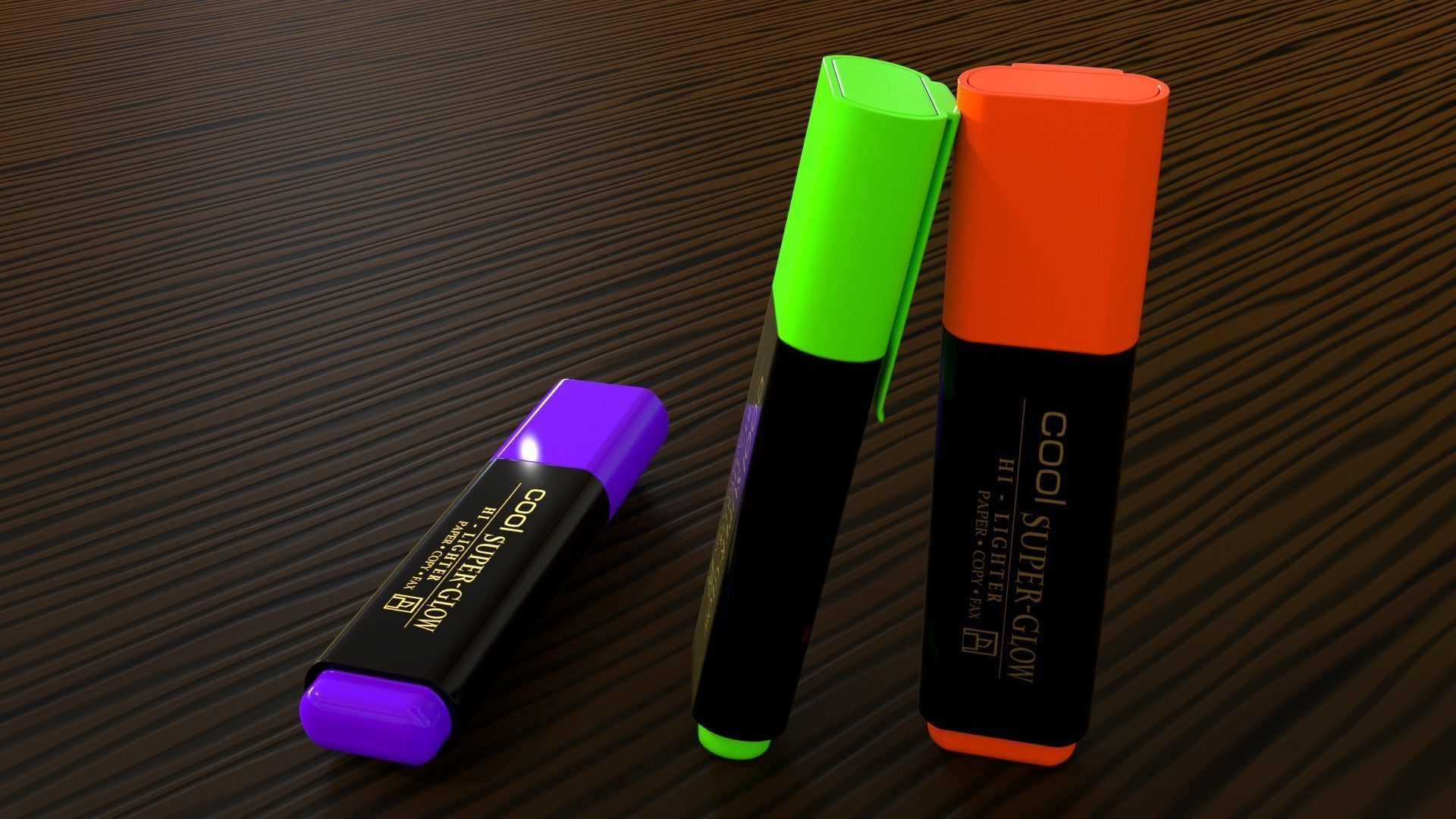 marker pen - highliting pen - glow pen 3D model_4