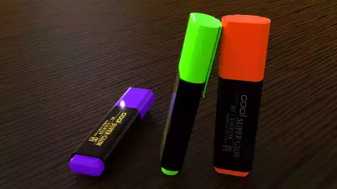 marker pen - highliting pen - glow pen 3D model