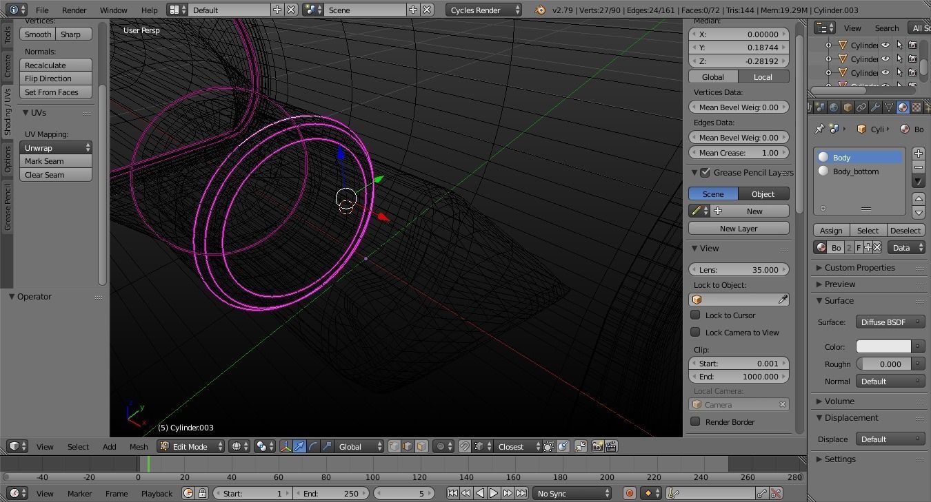 marker pen - highliting pen - glow pen 3D model_6
