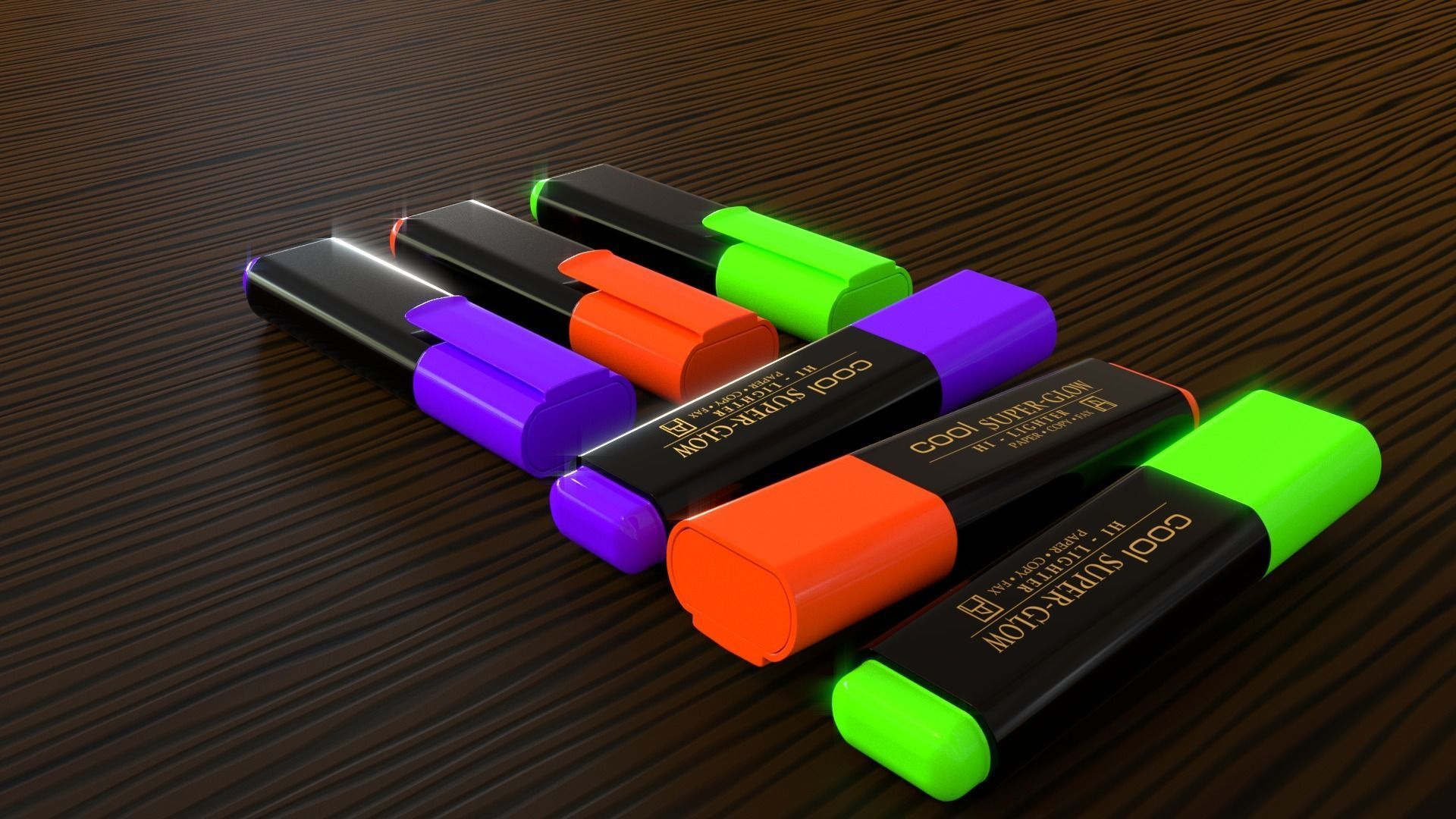 marker pen - highliting pen - glow pen 3D model_1