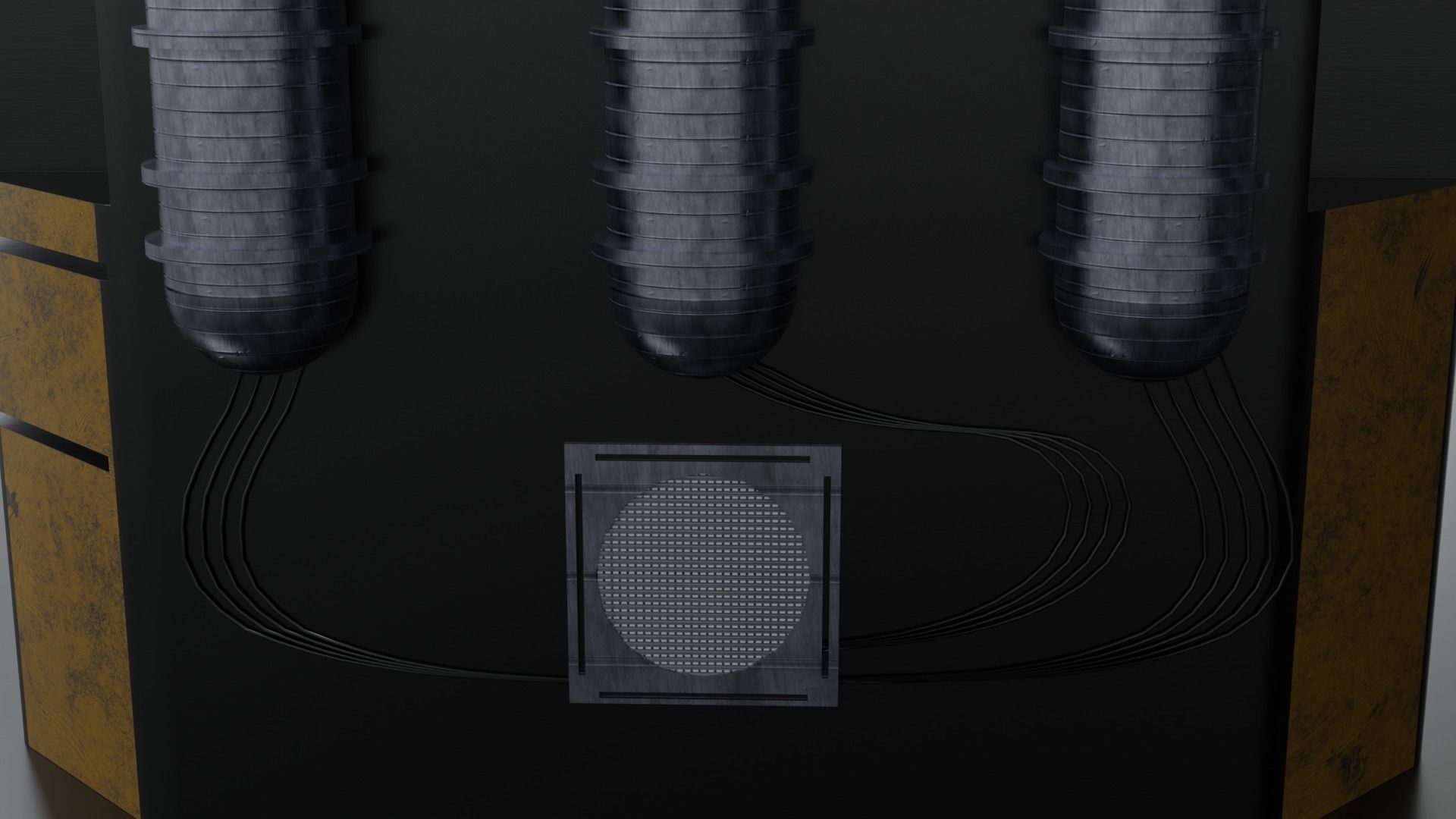 Hard Surface Sci-Fi Box with Decals Low-poly 3D model_8