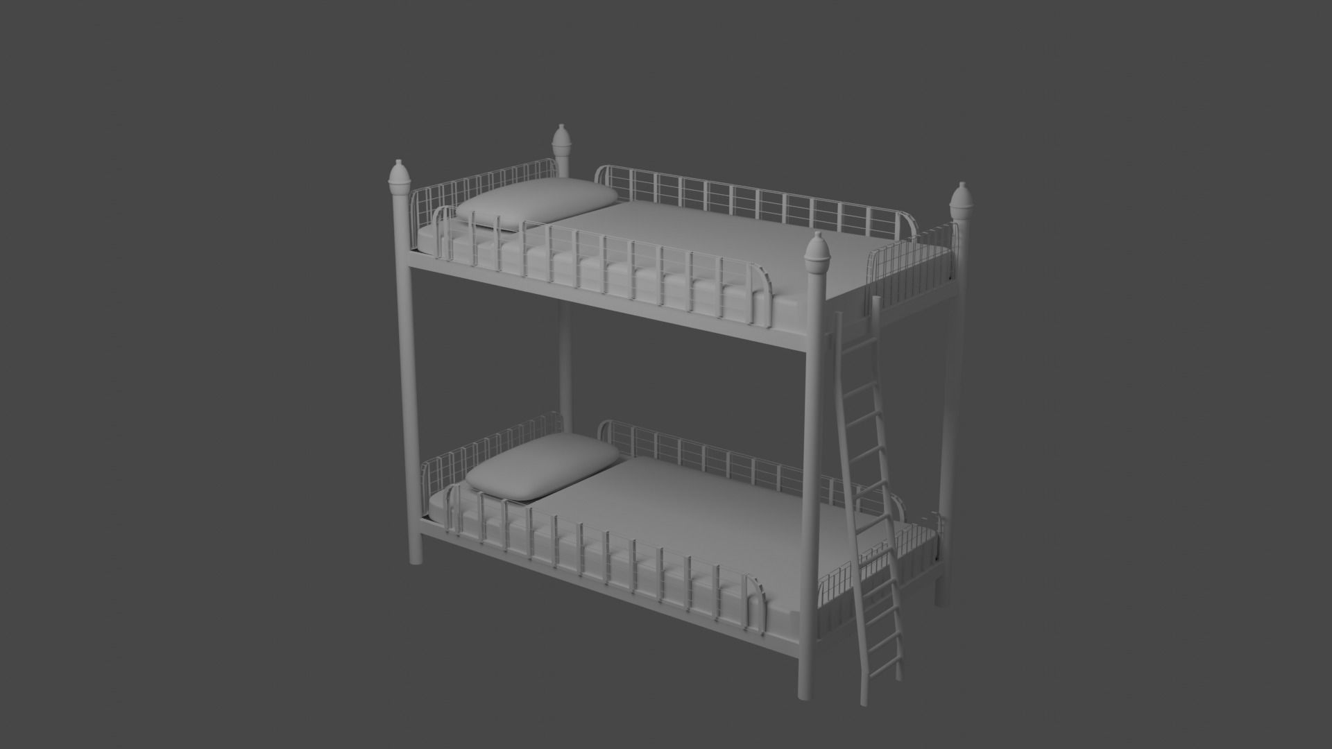 Bunk Bed 3D model_1