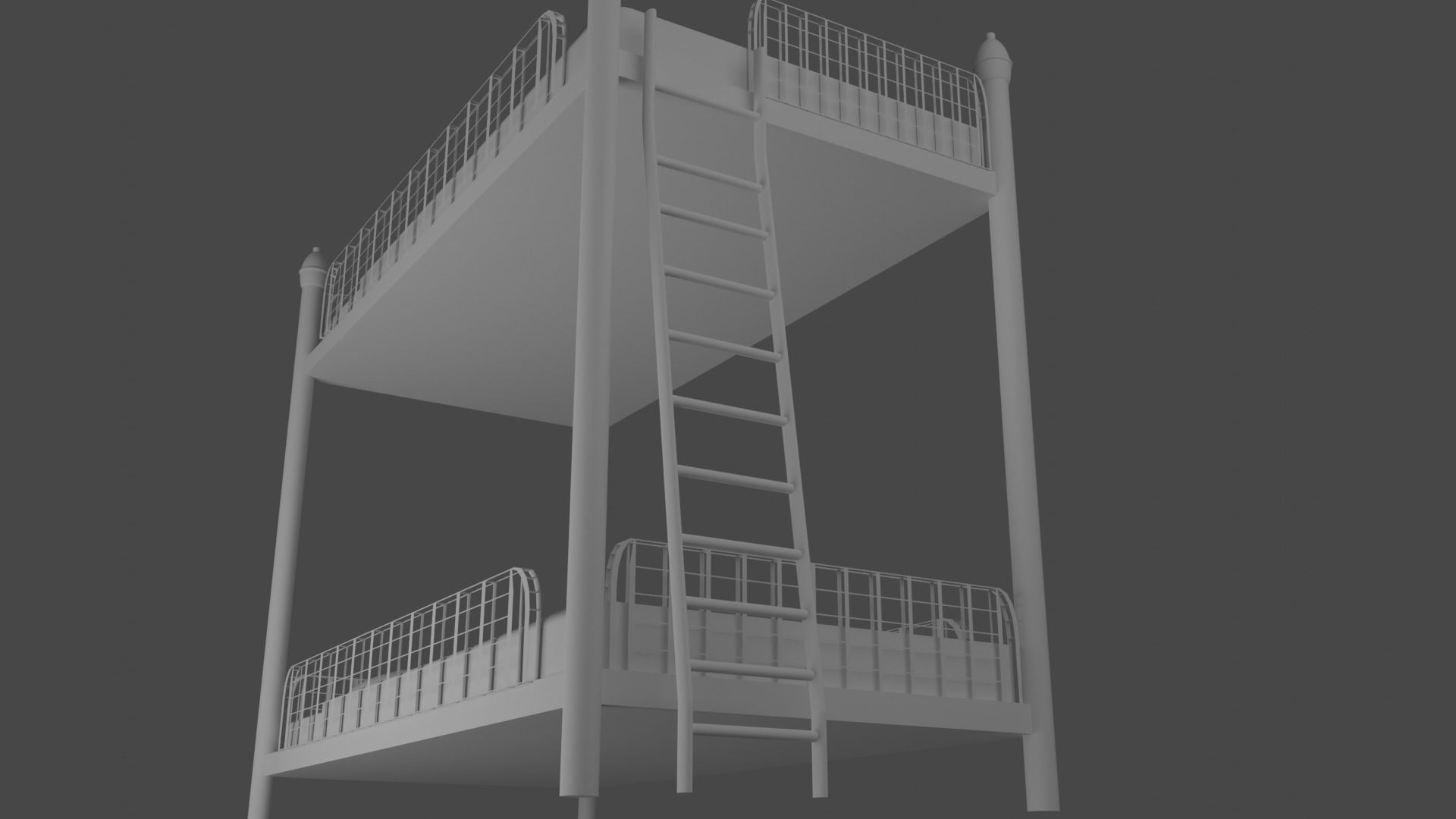 Bunk Bed 3D model_3