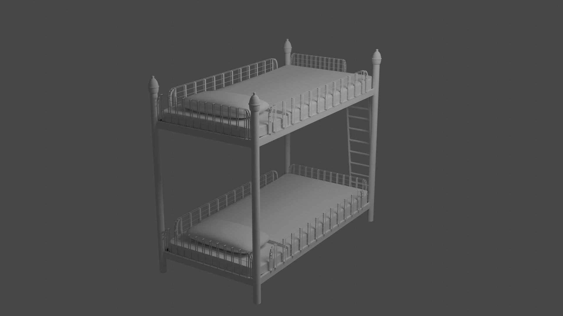 Bunk Bed 3D model_4
