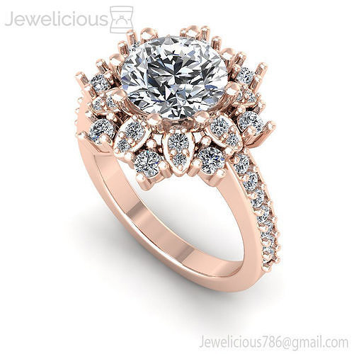 Jewelicious-1472-Ring rose gold engagement ring with diamonds