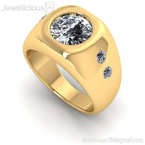 Jewelicious-1455-Ring engagement ring with diamonds in center