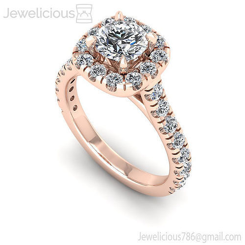 Jewelicious-1450-Ring rose gold diamond halo engagement ring