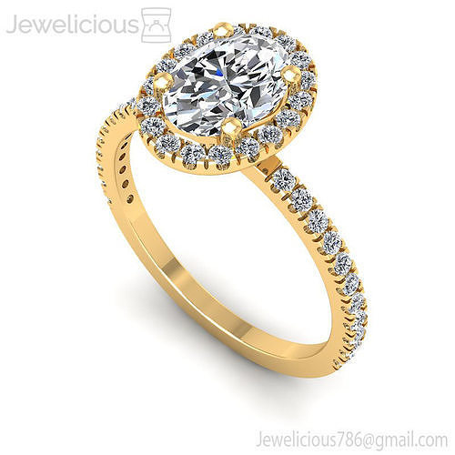 Jewelicious-1418-Ring oval diamond halo engagement ring in gold