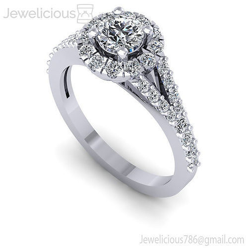 Jewelicious-1398-Ring diamond halo engagement ring in rose gold