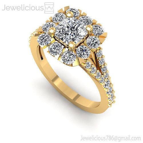 Jewelicious-1397-Ring rose gold engagement ring with diamonds