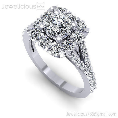 Jewelicious-1396-Ring rose gold engagement ring with diamonds