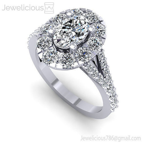 Jewelicious-1393-Ring oval diamond halo engagement ring in rose gold