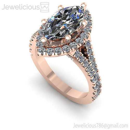 Jewelicious-1384-Ring halo diamond engagement ring gold