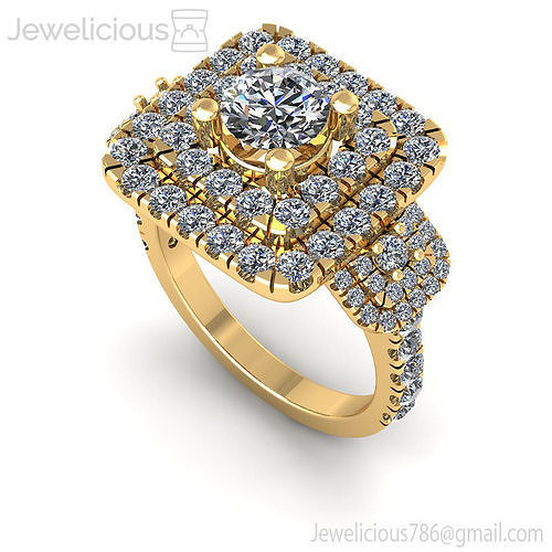 Jewelicious-1377-Ring rose gold diamond halo engagement ring