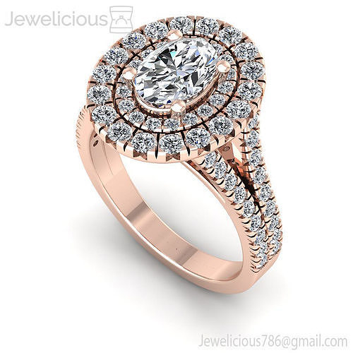 Jewelicious-1376-Ring oval diamond halo engagement ring in rose gold