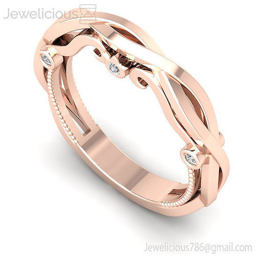 Jewelicious-1366-Ring rose gold wedding ring with diamonds